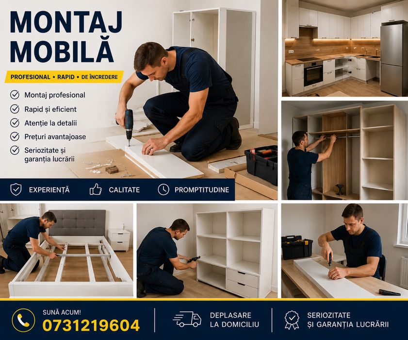 Montam mobila la preturi avantajoase