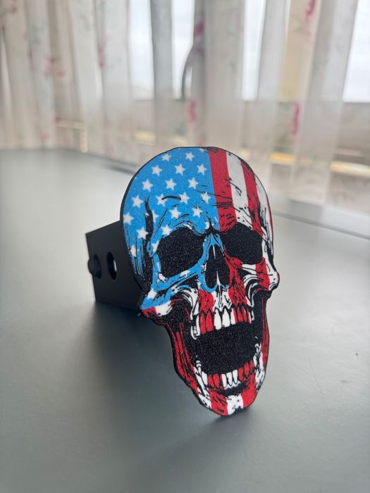 Капачка, капак за теглич с череп USA 3D | Dodge RAM, Ford, Chevrolet, Jeep
