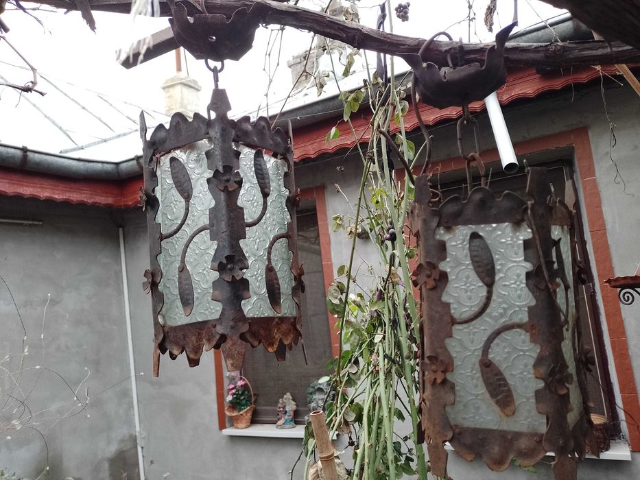 Lampa din fier forjat 2 bucăți