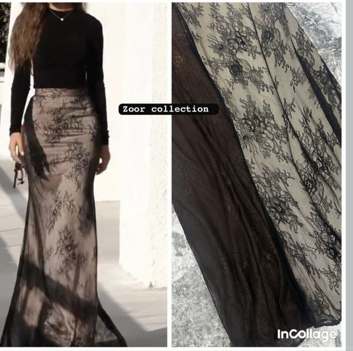 юбка кружева длинная