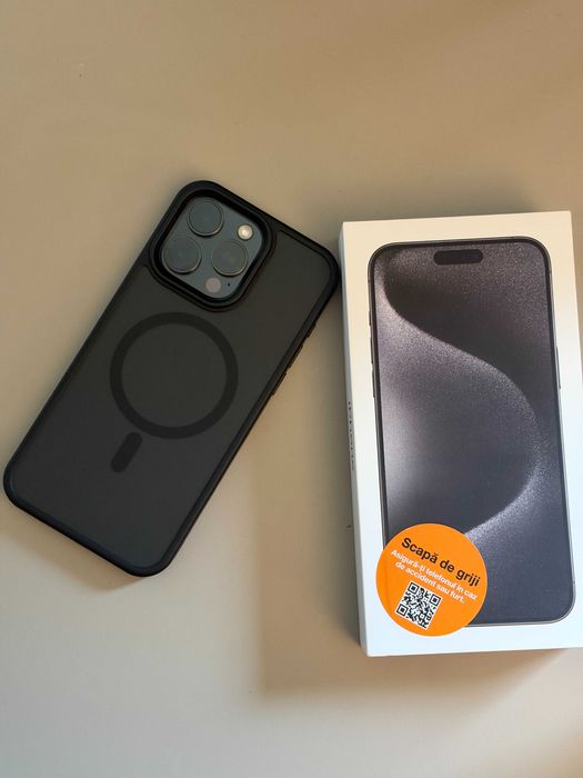 Iphone 15 Pro Max, 256Gb, black Titanium, sănătate baterie 86%,foarte bine întreținut