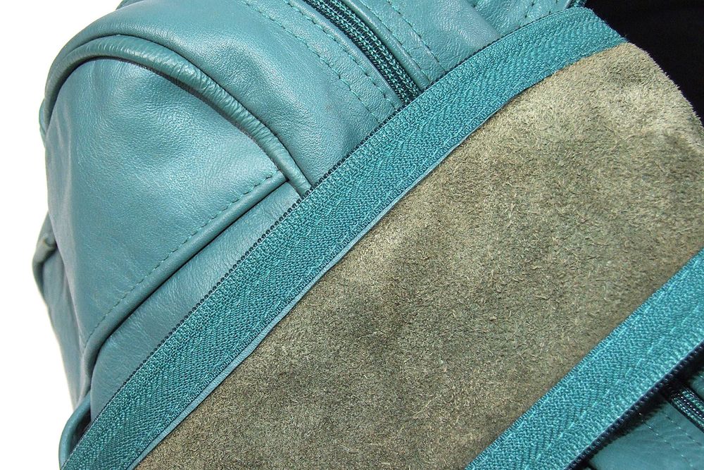 Geanta de voiaj, mare, culoare turcoaz, piele naturala fina, Made in Germany, NOUA