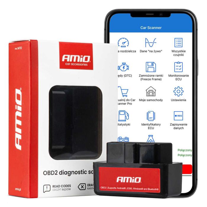 OBD2 Диагностичен Скенер AMiO BT Mini – Безжичен Автотестер