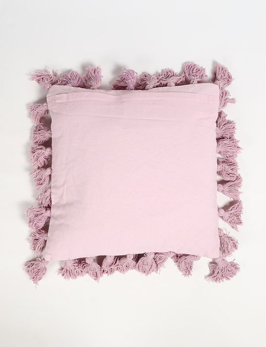 Set 2 perne lucrate manual, din bumbac 100%, 46x46cm