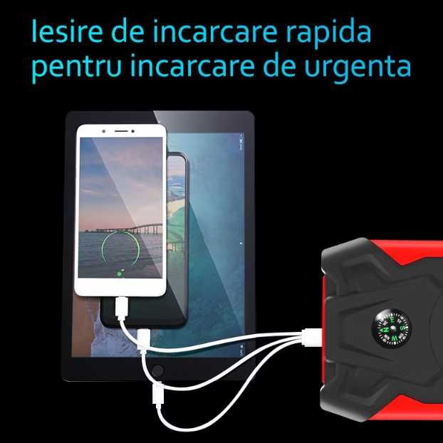 Starter auto pentru motor benzina/diesel, 28000mAh