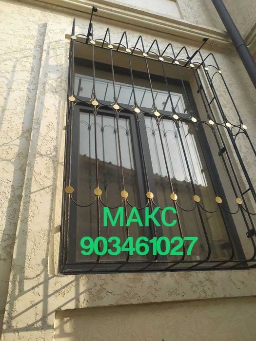 Решётки на окна, Kovka Arzon козырек навес rewotka ограда перила temir