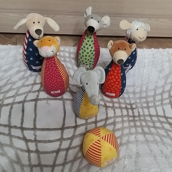 Мягкий боулинг, зверята.