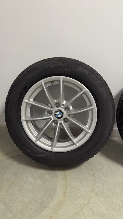 Jante BMW 16 5x112 + cauciucuri iarna Pirelli 205/60/16 Dot 2022/2019