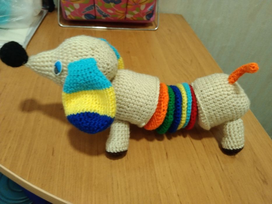 Радужная собачка - гармошка