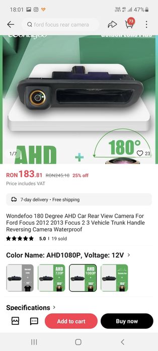 Camera marsarier Ford focus