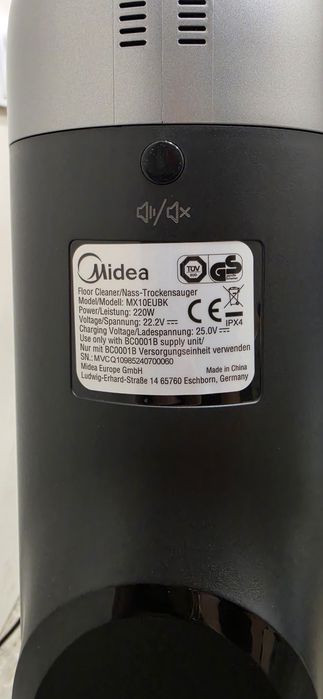 Правостояща прахосмукачка Midea  MX10EUBK 2v1 220w