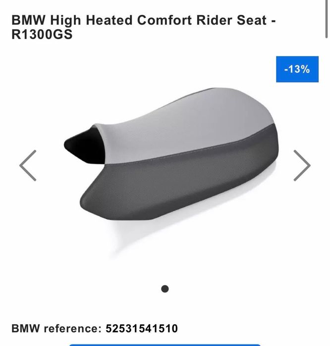 Șa ÎNALTĂ Comfort cu încălzire pentru BMW R1300GS