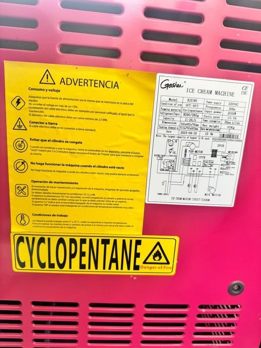 Фризер, Мороженный аппарат