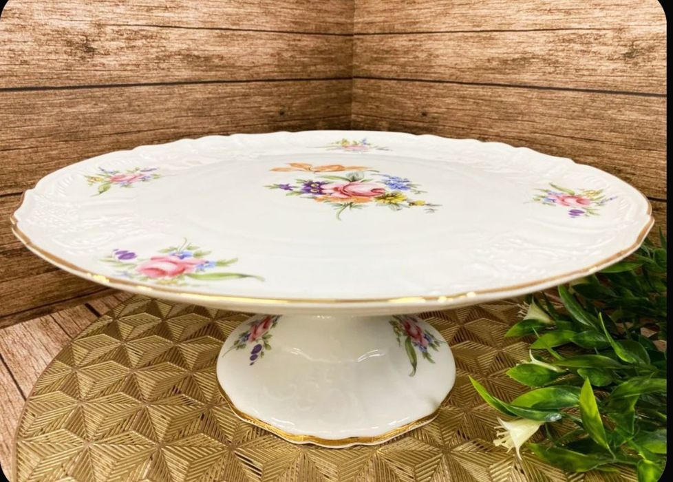 Фарфоровое блюдо 51см Мейсоновский букет Чехия