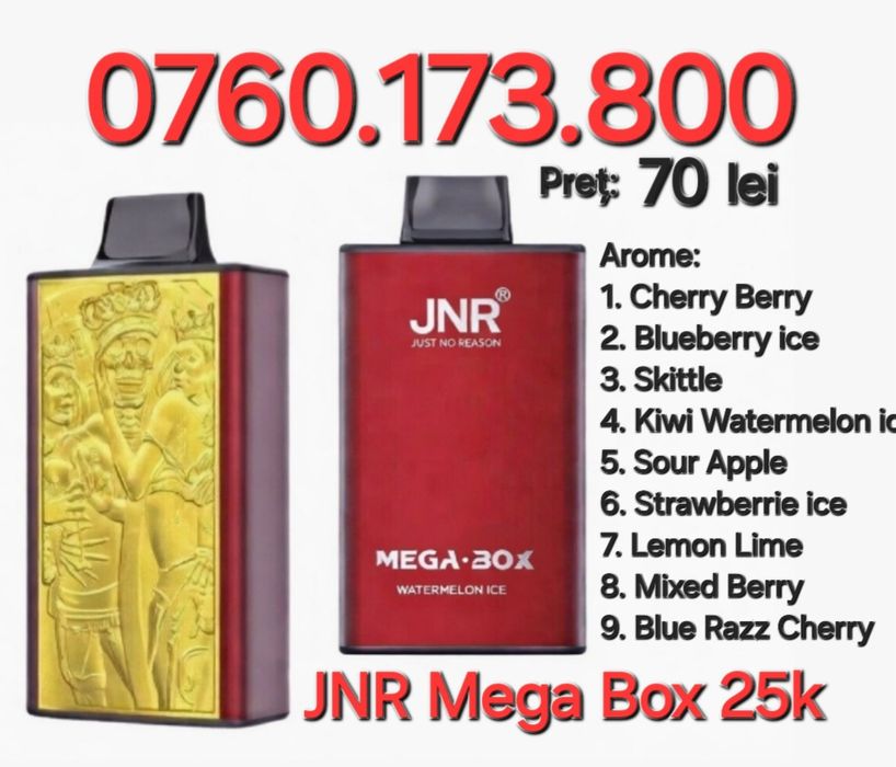 Narghilea / Vape-uri / Țigări electronice / E-shisha –JNR Mega Box 25k