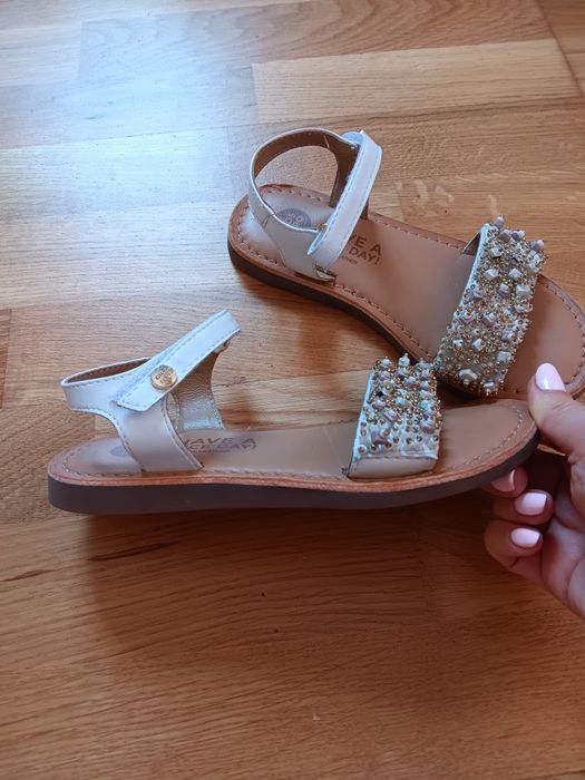 Детски сандали Gioseppo, естествена кожа, камъни, 31 номер