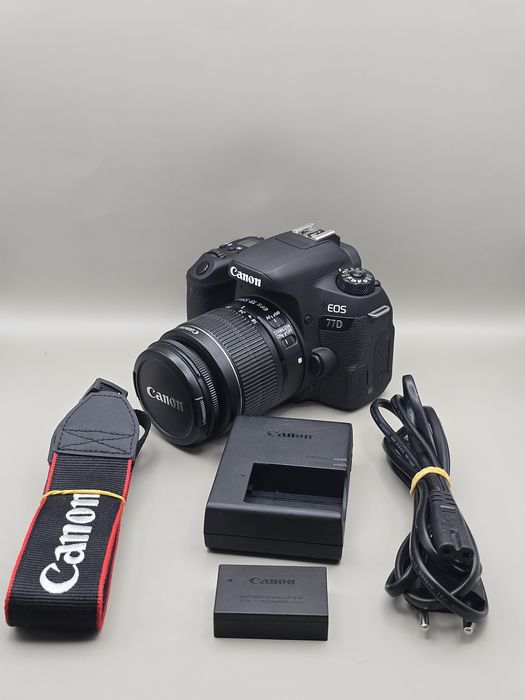 Doar 382 cadre!!!  Kit DSLR canon 77D +  canon ef-s 18-55mm  IS  II