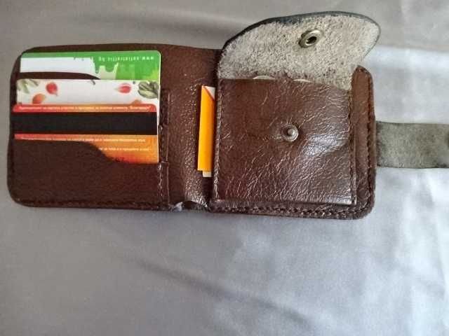 мъжки портфейл от естествена кожа ръчна изработка