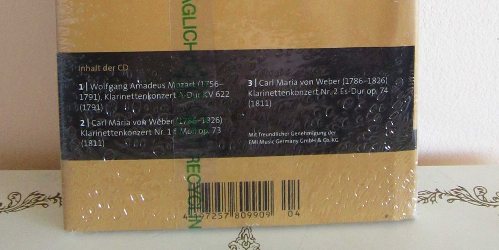 cadou rar cd  Sabine Meyer Klarinette Mozart,Carl Maria von Weber
