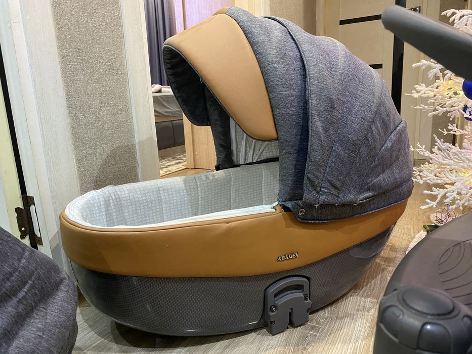 * ADAMEX Carbon оригинальная прочная коляска 3 в 1 в идеальном состоян