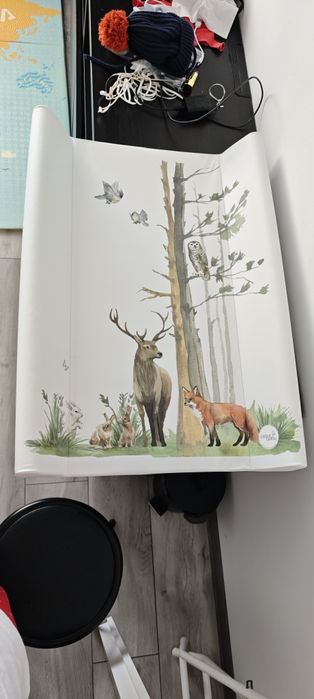 Saltea de infasat cu intaritura, 50 x 70 cm + Suporți pentru pătuț