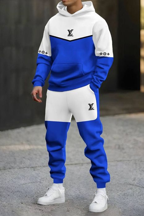 Treninguri unisex LV din bumbac , sigle cusute 
Albastru închis xxl 
N