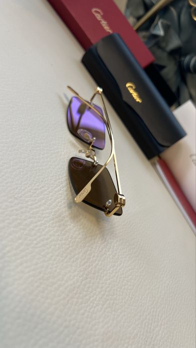 Cartier CT0367S ochelari de soare noi lentile rame rimless