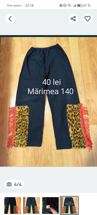 Pantaloni cu franjuri fete