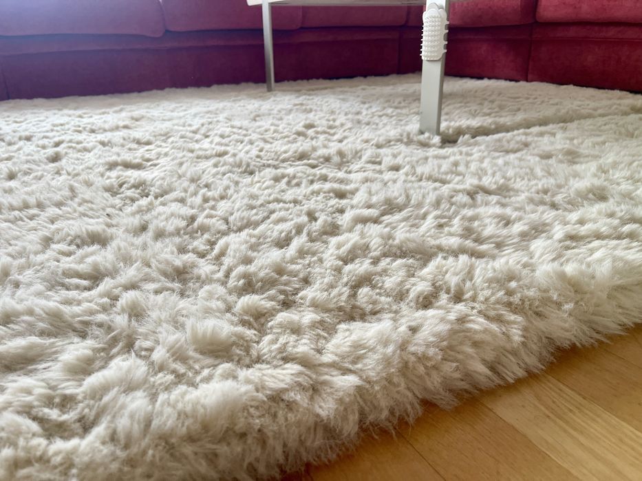 Covor Mobexpert pufos / fluffy alb 200x300 cm – gros