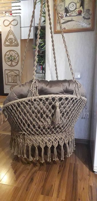 Кресло подвесное. Плетёное. Новое.