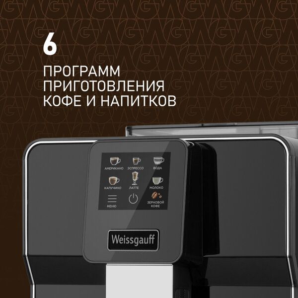 Кофемашина Weissgauff WCM-330 TFT Touch Cappuccino Nero, Давление