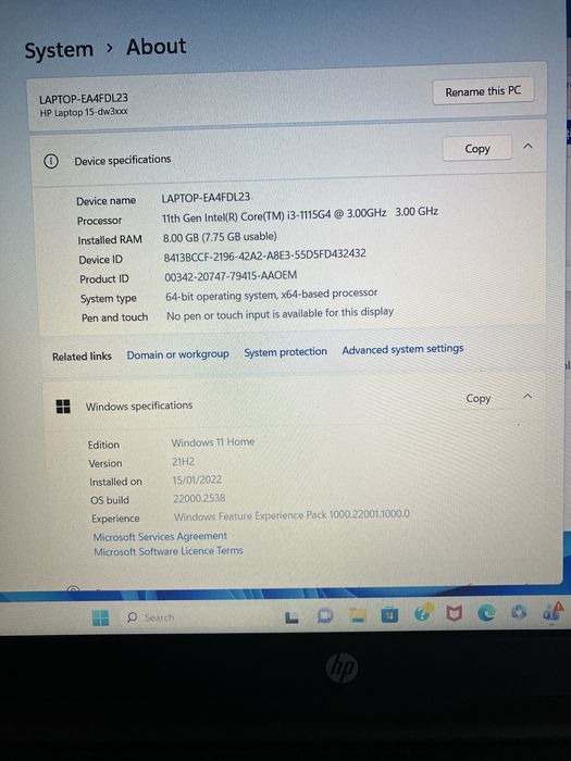 Laptop hp EA4FDL23