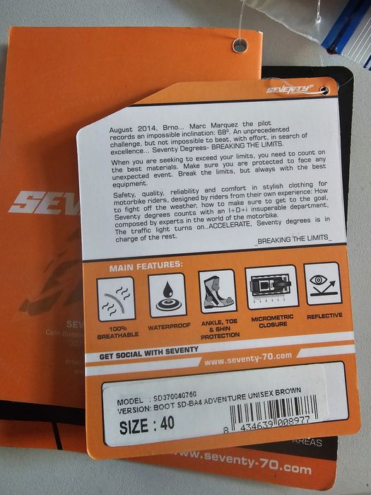 Cizme/ghete moto touring Seventy marime 40