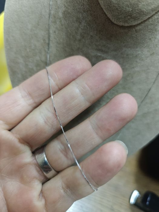 Lanț fin aur alb 18k 1gr(r)