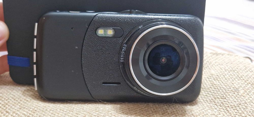 Camera auto DVR, 1080p, noapte HD, set cu doua lentile, neagra