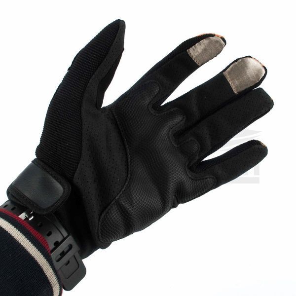 Ръкавици за мотоциклет MadBike/ORANGE със сензор който позволява да се