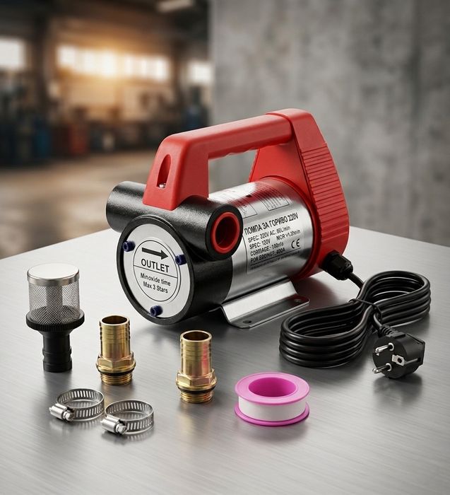 Помпа за източване,за трансфер на гориво 220волта!