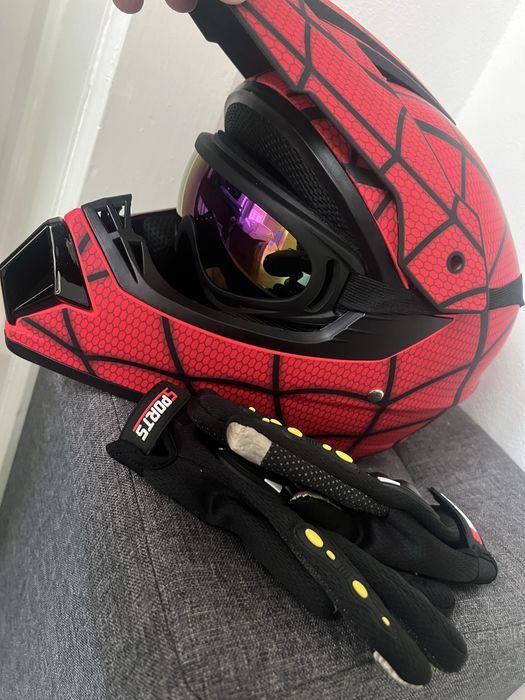 Casca moto atv copii Spiderman