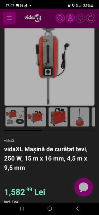 Aparat de canalizări electric nou