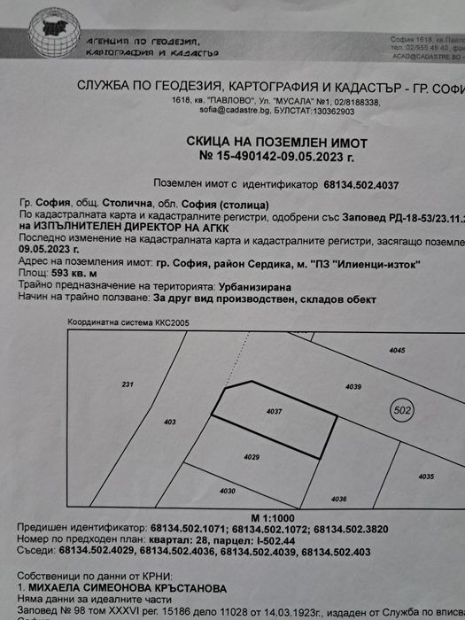 Прдавам урегулиран имот