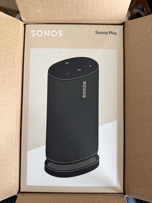 Sonos представя Play, мощен, преносим Bluetooth високоговорител, черен