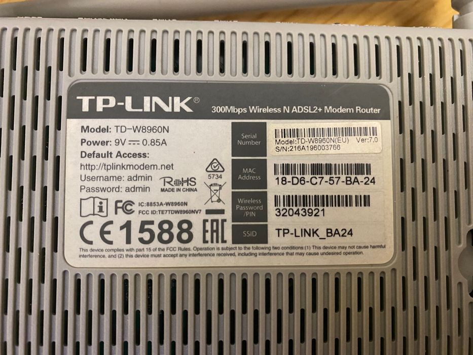 Модем-Роутер TP-Link TD-W8960N (300Mbps)