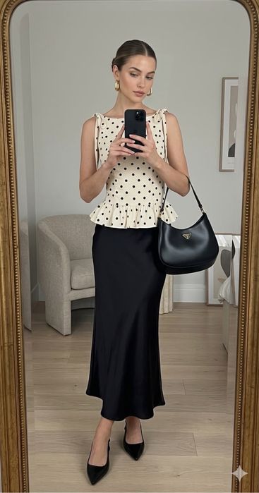сатиновая юбка ZARA