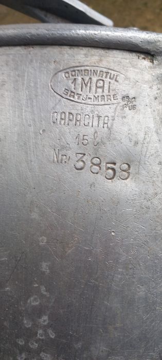 Găleată recipient masurat lapte carat transport lapte diverse veche