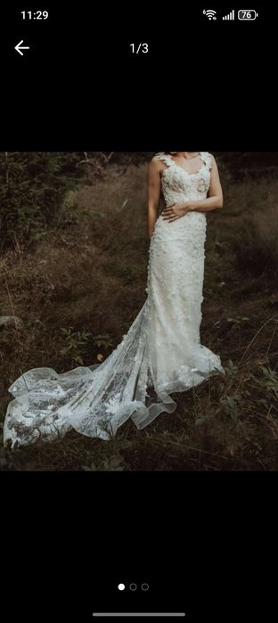 Rochie mireasa tip Sirena cu Trena si Voal inclus