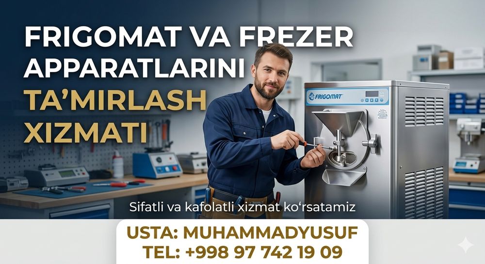 Frezor aparatlari tuzatamiz.