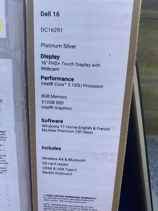 Dell 16 Laptop DC16251