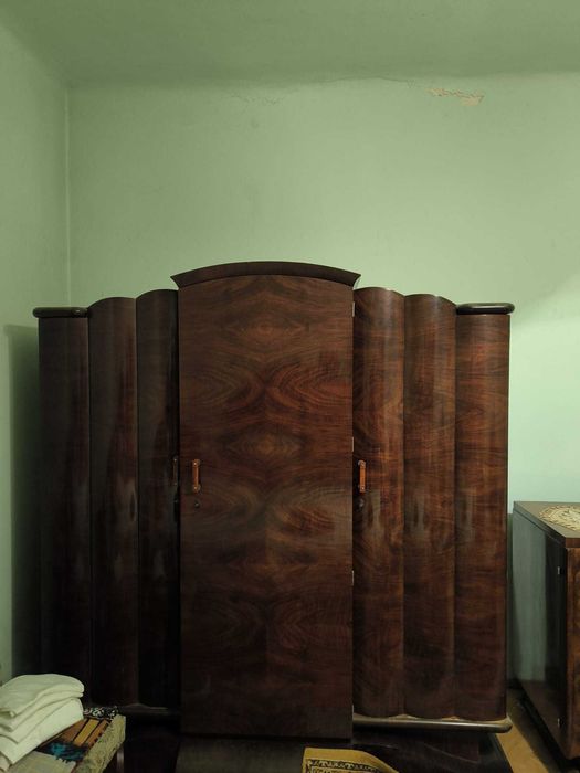 Set Mobilier Interbelic Art Deco Furnir Rădăcină de Nuc