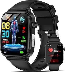 Marsyu Smartwatch ECG/BV / Acid Uric / IMC Ceas de sănătate pentru bărbați și femei cu funcție de telefon