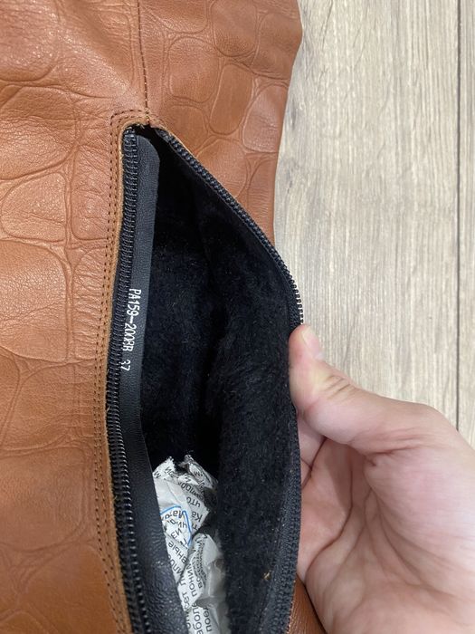 Женские кожаные сапоги